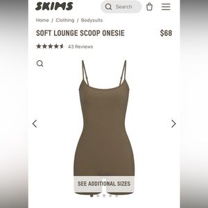 Skims soft lounge scoop onesie